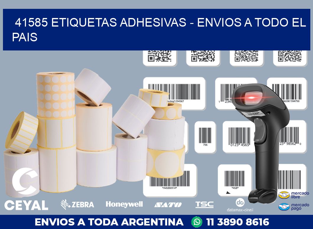 41585 ETIQUETAS ADHESIVAS - ENVIOS A TODO EL PAIS
