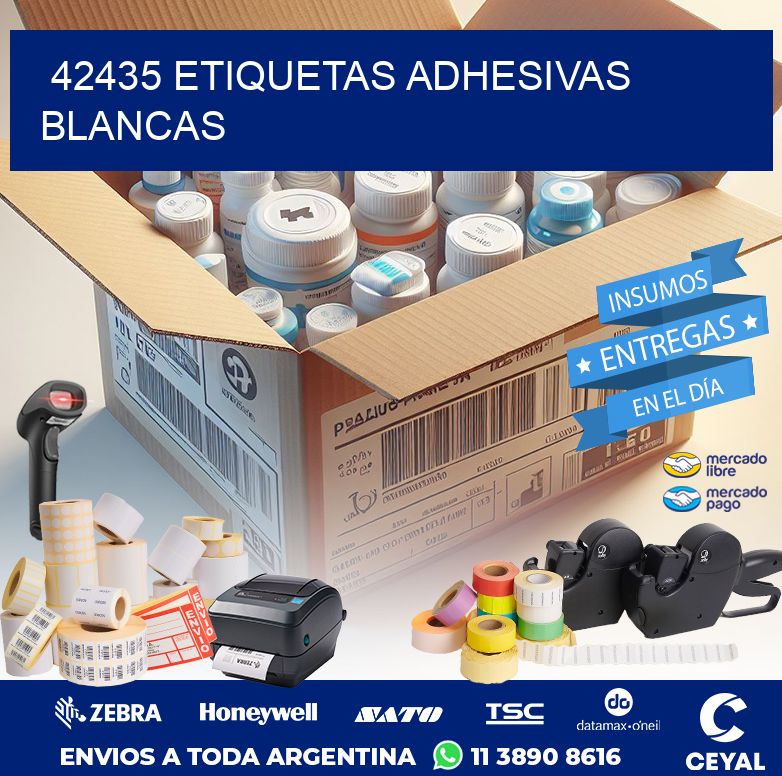 42435 ETIQUETAS ADHESIVAS BLANCAS