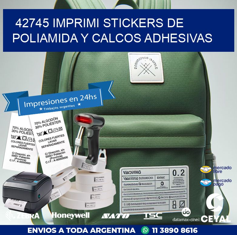 42745 IMPRIMI STICKERS DE POLIAMIDA Y CALCOS ADHESIVAS