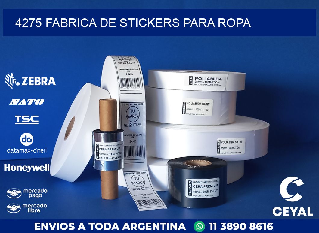 4275 FABRICA DE STICKERS PARA ROPA