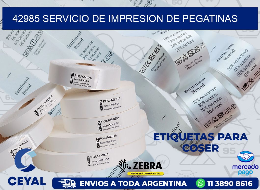 42985 SERVICIO DE IMPRESION DE PEGATINAS