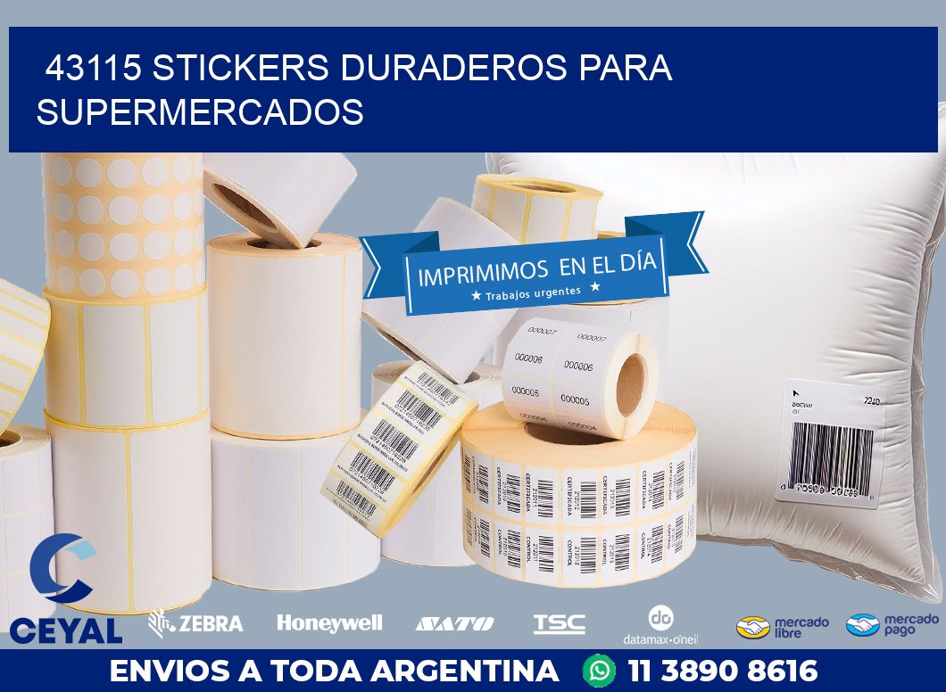 43115 STICKERS DURADEROS PARA SUPERMERCADOS