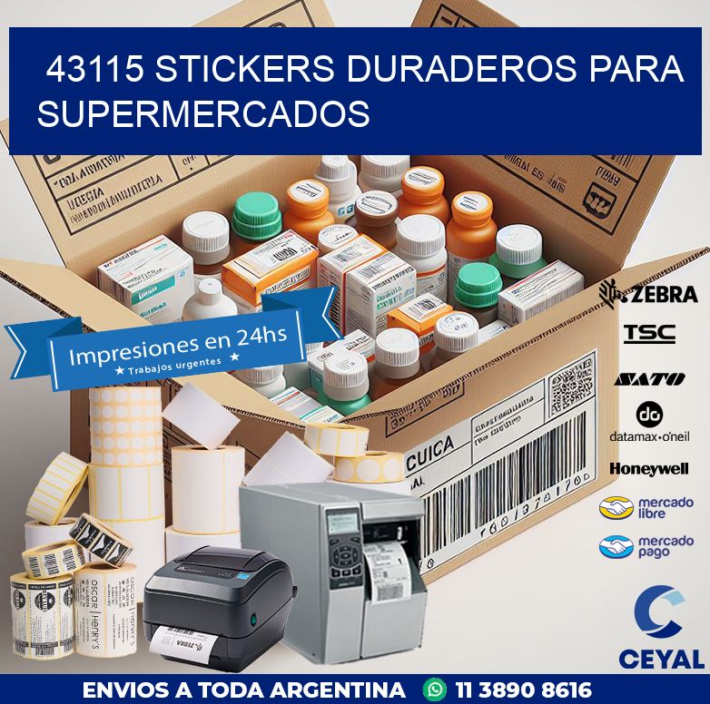 43115 STICKERS DURADEROS PARA SUPERMERCADOS