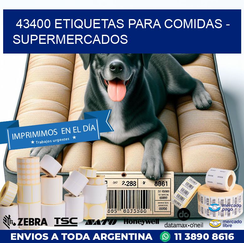 43400 ETIQUETAS PARA COMIDAS - SUPERMERCADOS