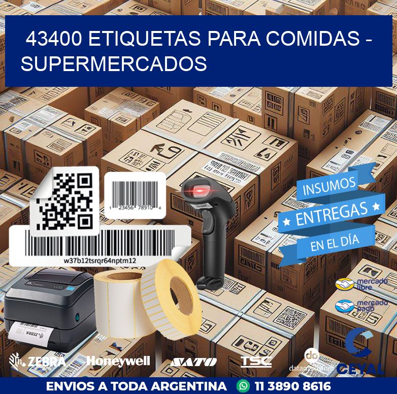 43400 ETIQUETAS PARA COMIDAS – SUPERMERCADOS