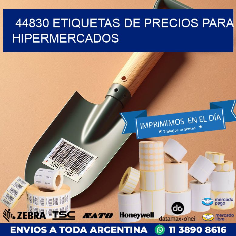 44830 ETIQUETAS DE PRECIOS PARA HIPERMERCADOS