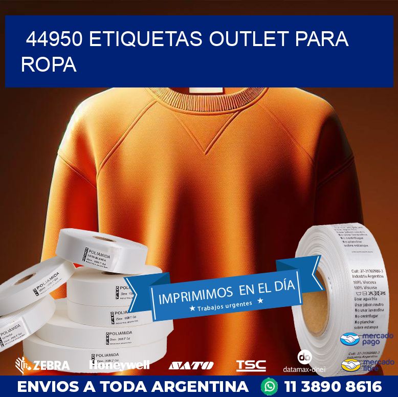 44950 ETIQUETAS OUTLET PARA ROPA