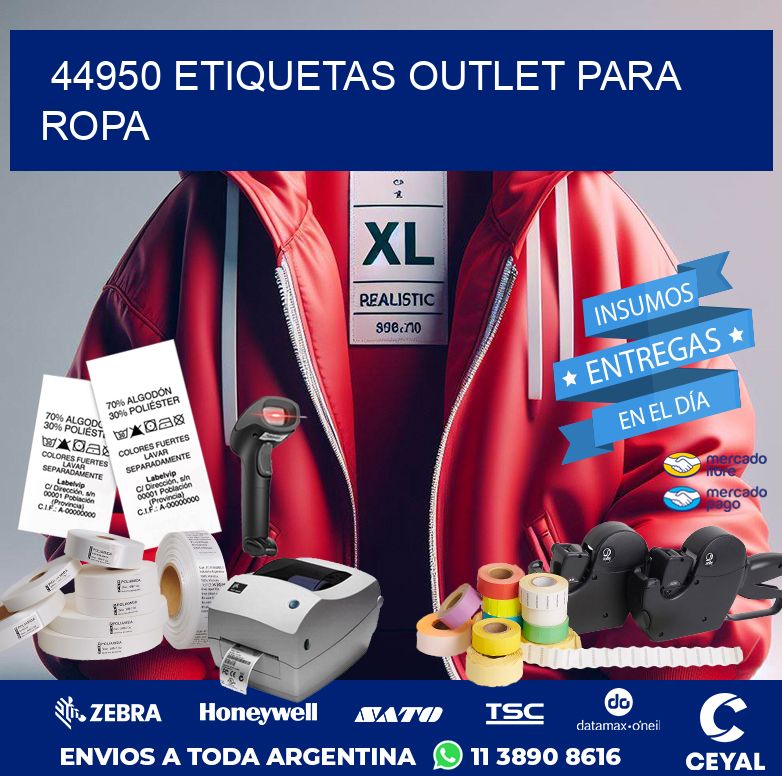 44950 ETIQUETAS OUTLET PARA ROPA