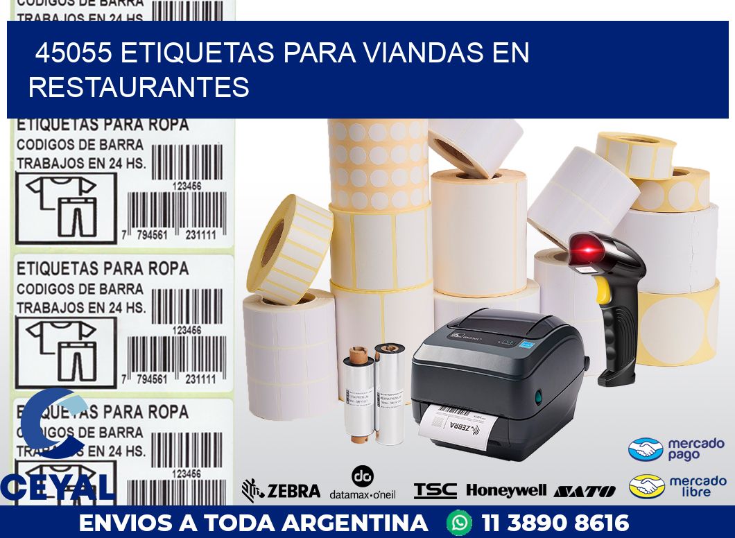 45055 ETIQUETAS PARA VIANDAS EN RESTAURANTES