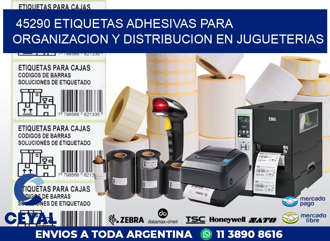 45290 ETIQUETAS ADHESIVAS PARA ORGANIZACION Y DISTRIBUCION EN JUGUETERIAS
