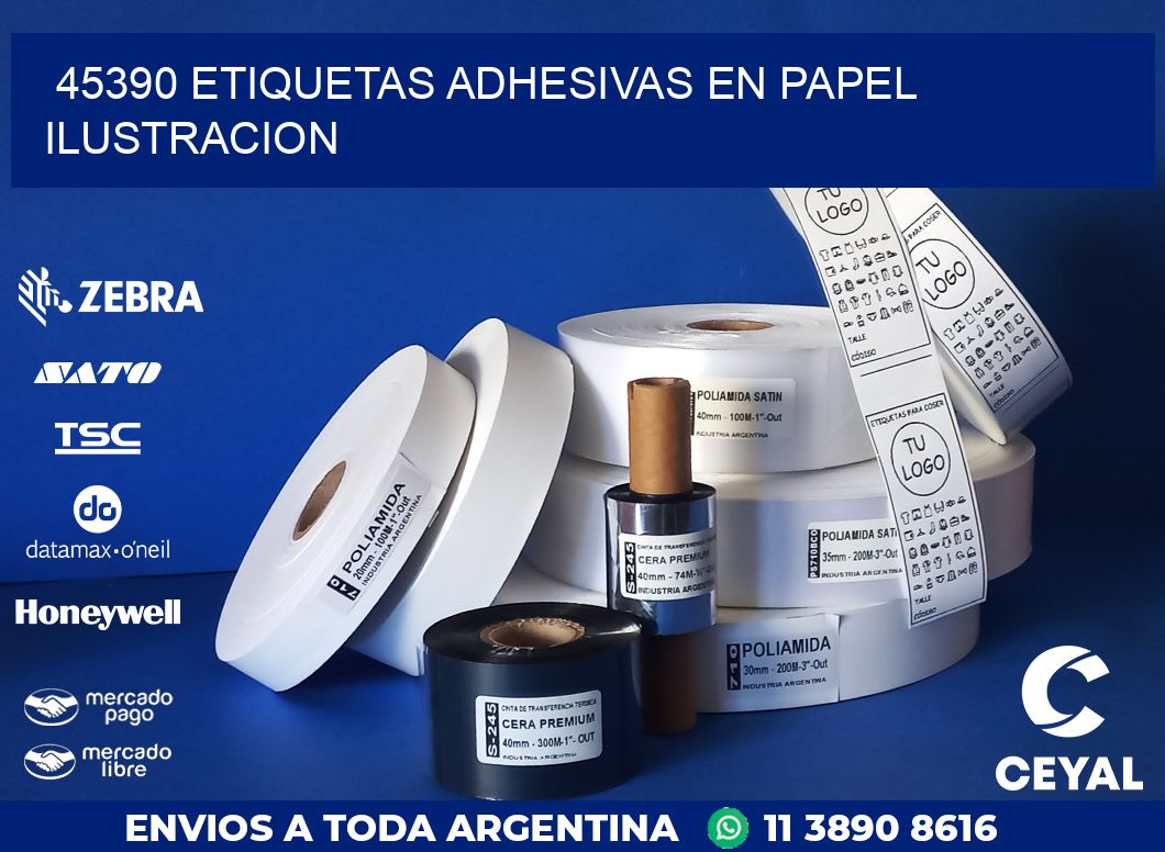 45390 ETIQUETAS ADHESIVAS EN PAPEL ILUSTRACION