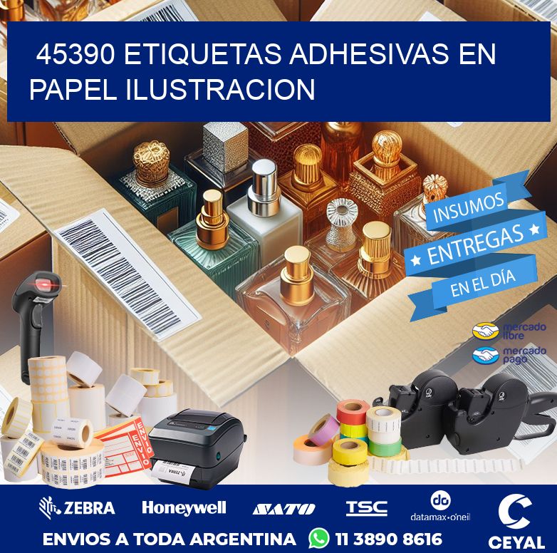 45390 ETIQUETAS ADHESIVAS EN PAPEL ILUSTRACION