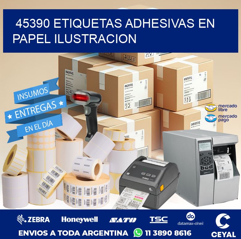 45390 ETIQUETAS ADHESIVAS EN PAPEL ILUSTRACION