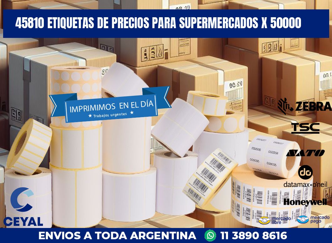 45810 ETIQUETAS DE PRECIOS PARA SUPERMERCADOS X 50000