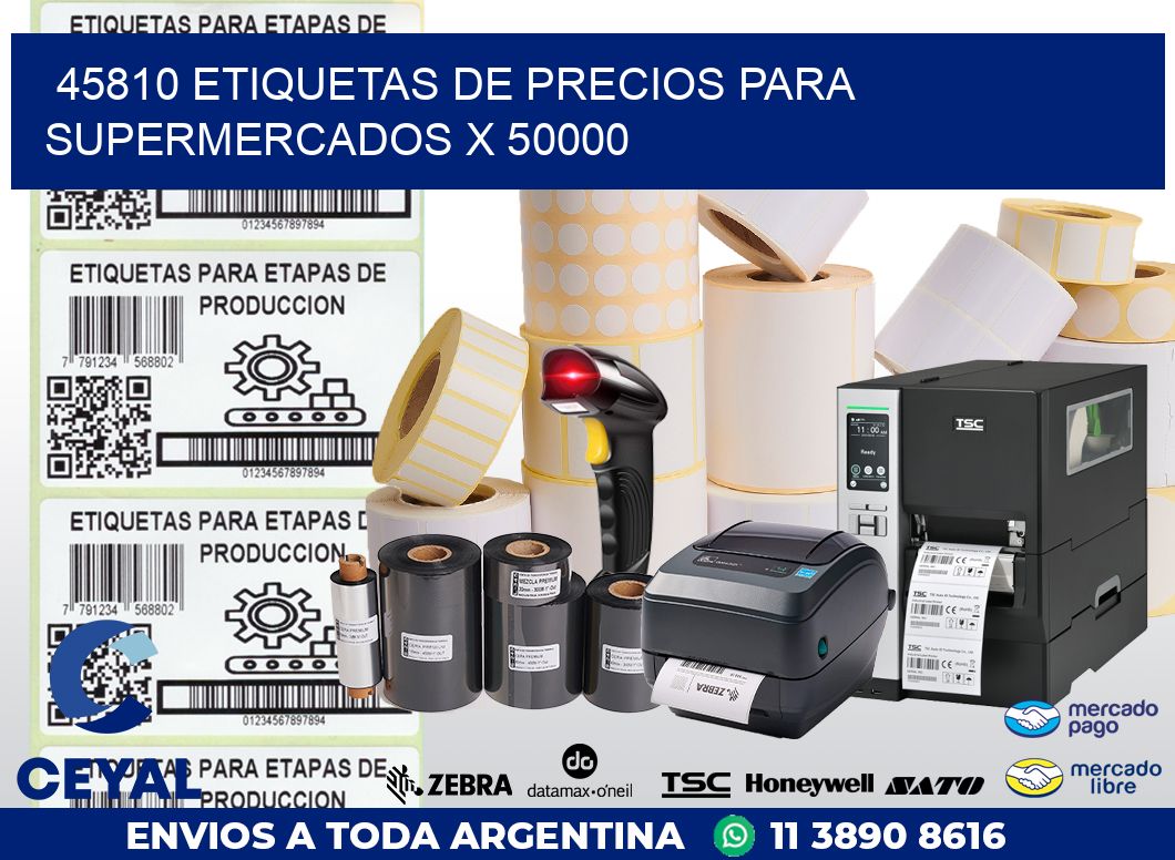 45810 ETIQUETAS DE PRECIOS PARA SUPERMERCADOS X 50000