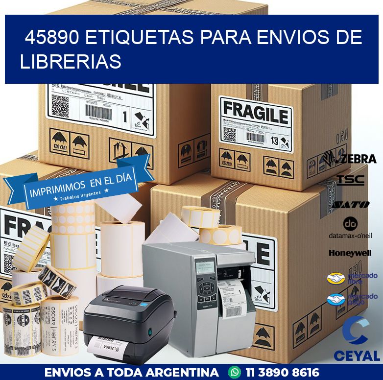 45890 ETIQUETAS PARA ENVIOS DE LIBRERIAS