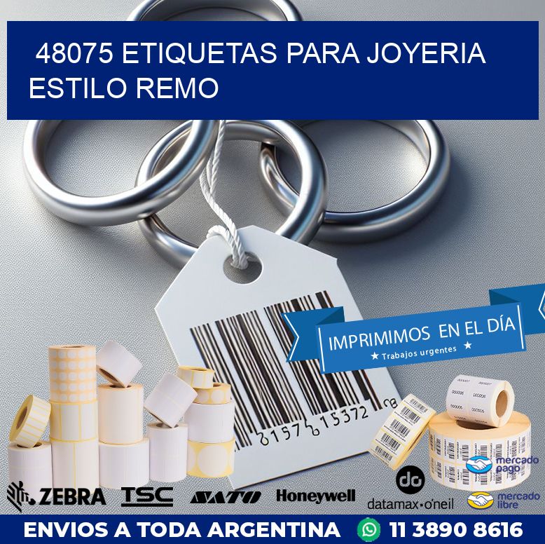 48075 ETIQUETAS PARA JOYERIA ESTILO REMO