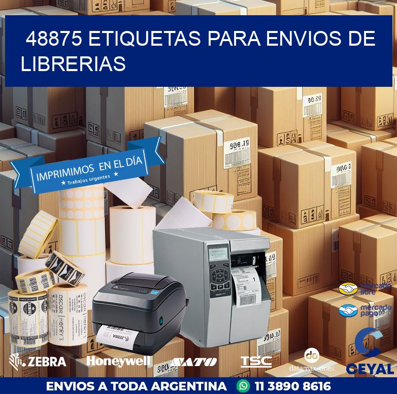 48875 ETIQUETAS PARA ENVIOS DE LIBRERIAS