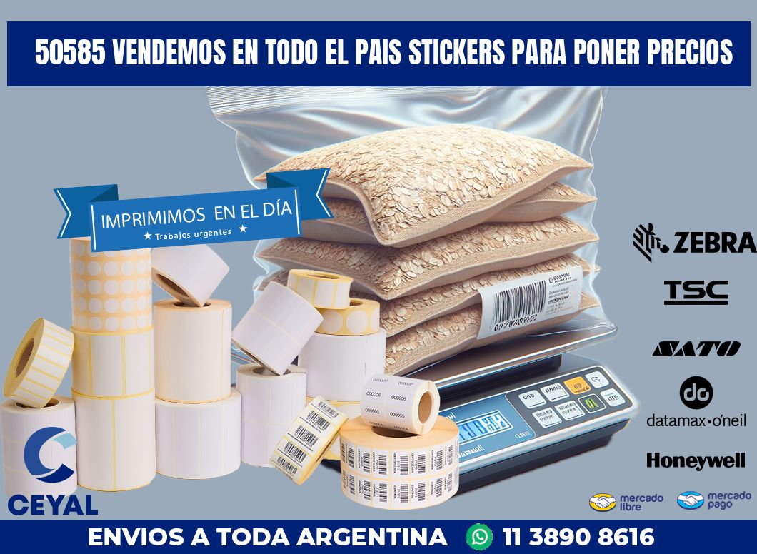 50585 VENDEMOS EN TODO EL PAIS STICKERS PARA PONER PRECIOS