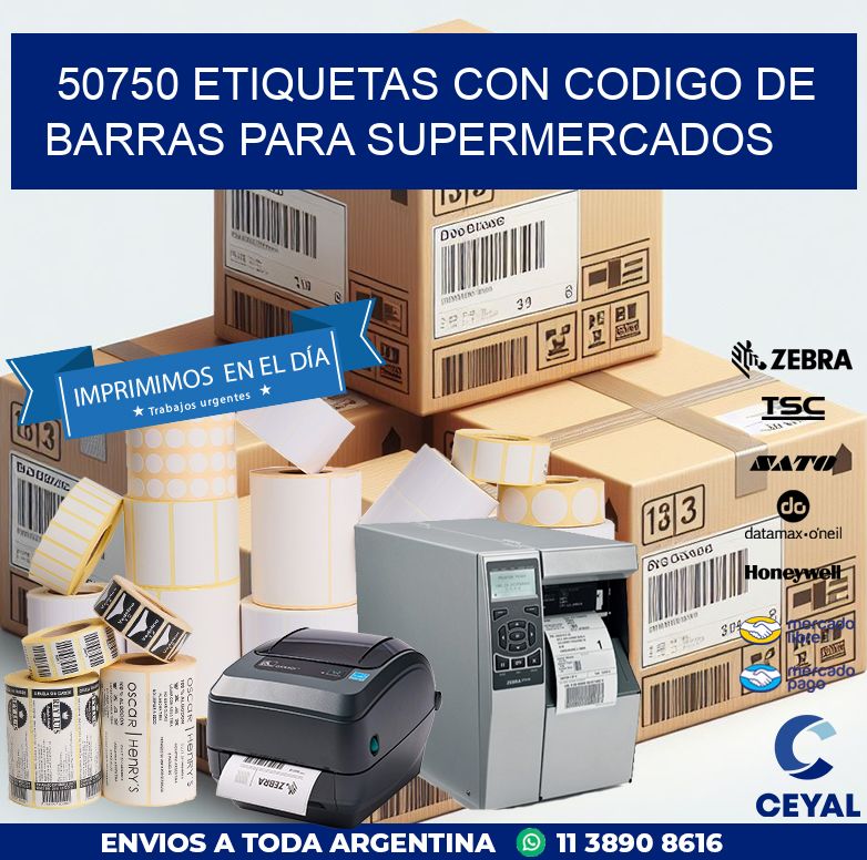 50750 ETIQUETAS CON CODIGO DE BARRAS PARA SUPERMERCADOS