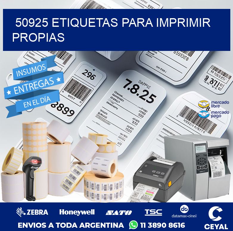 50925 ETIQUETAS PARA IMPRIMIR PROPIAS