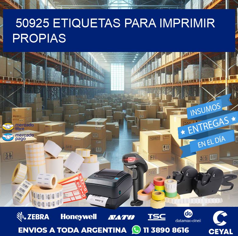 50925 ETIQUETAS PARA IMPRIMIR PROPIAS