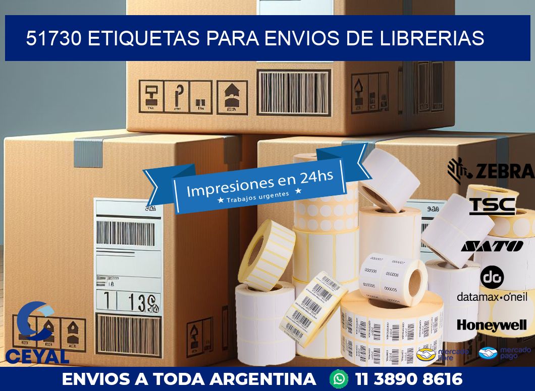 51730 ETIQUETAS PARA ENVIOS DE LIBRERIAS