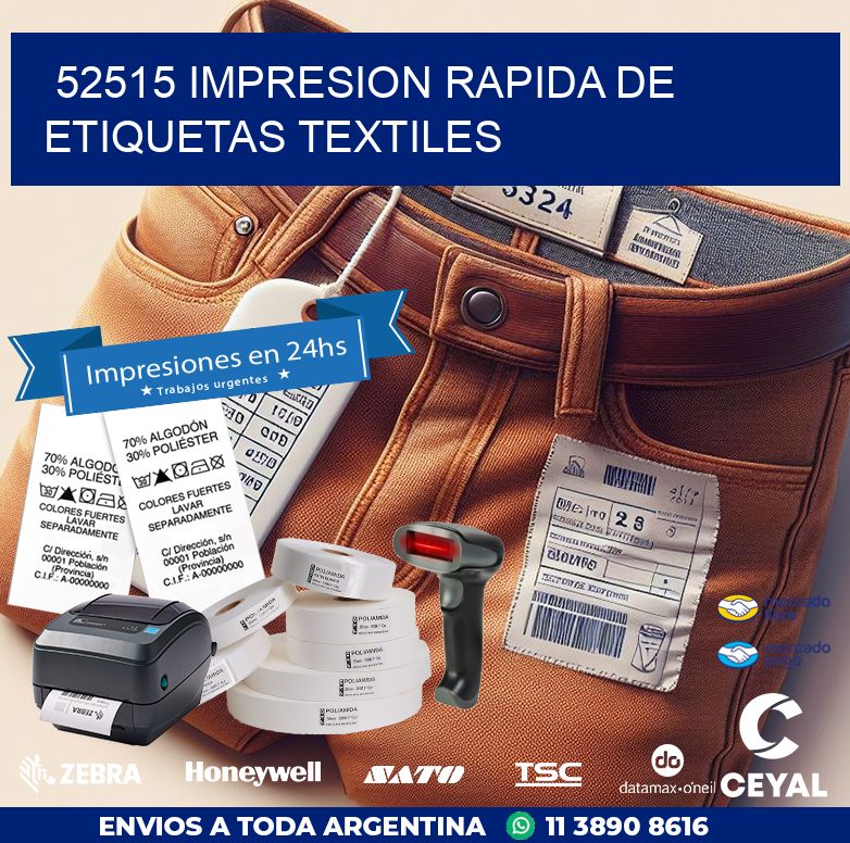 52515 IMPRESION RAPIDA DE ETIQUETAS TEXTILES