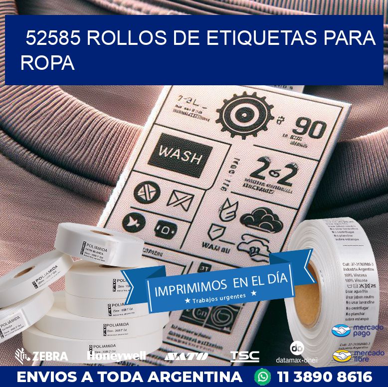 52585 ROLLOS DE ETIQUETAS PARA ROPA