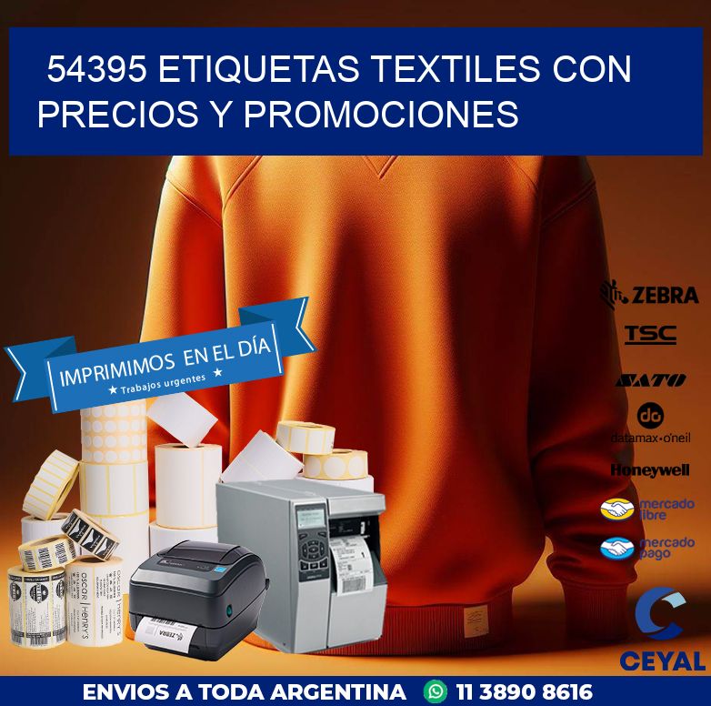 54395 ETIQUETAS TEXTILES CON PRECIOS Y PROMOCIONES