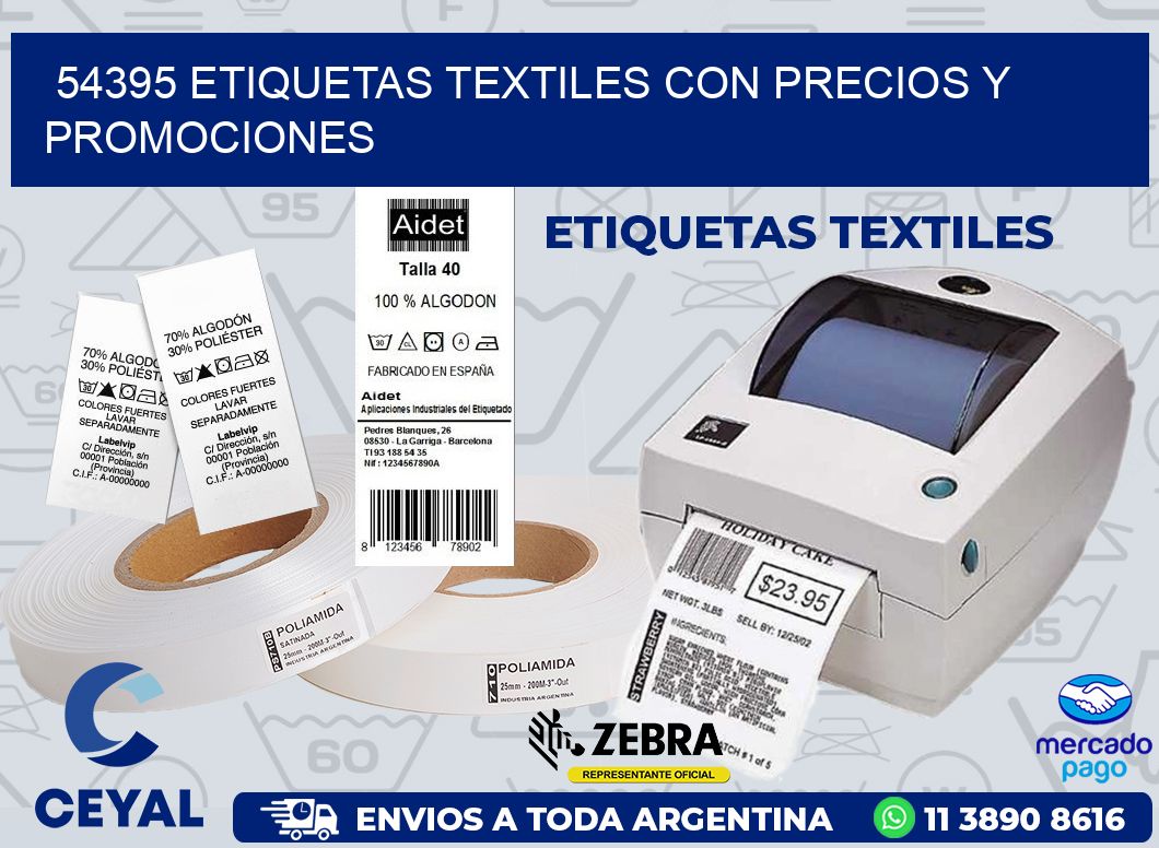 54395 ETIQUETAS TEXTILES CON PRECIOS Y PROMOCIONES
