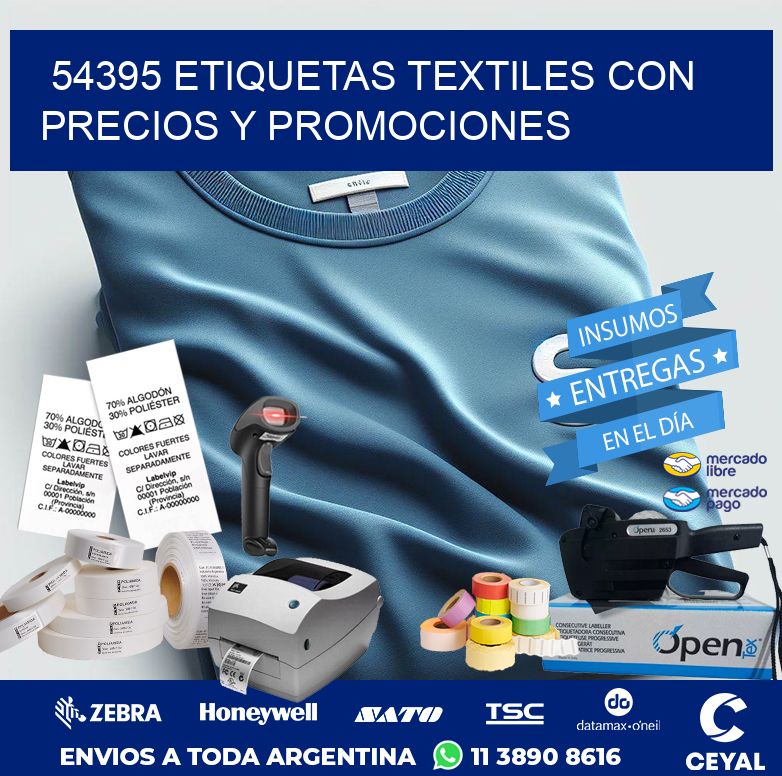 54395 ETIQUETAS TEXTILES CON PRECIOS Y PROMOCIONES