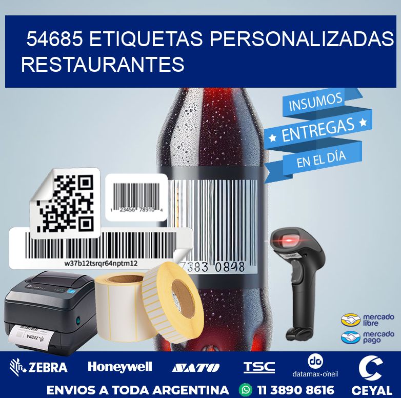 54685 ETIQUETAS PERSONALIZADAS RESTAURANTES