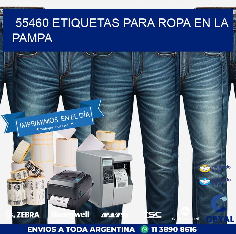 55460 ETIQUETAS PARA ROPA EN LA PAMPA