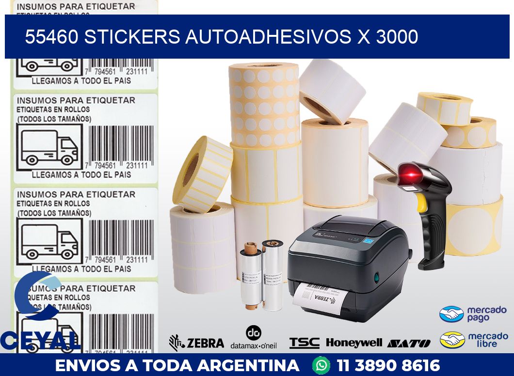 55460 STICKERS AUTOADHESIVOS X 3000