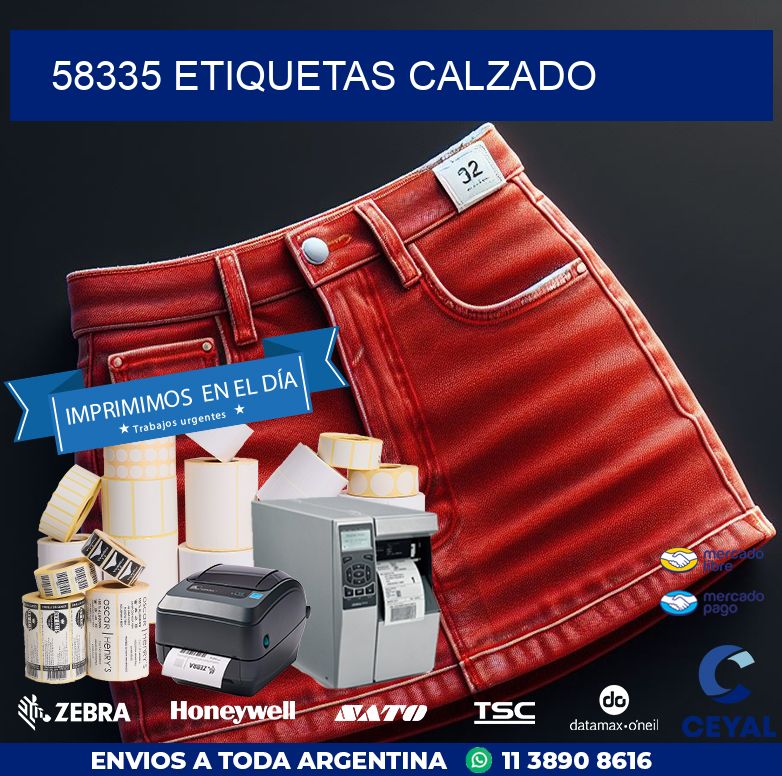 58335 ETIQUETAS CALZADO