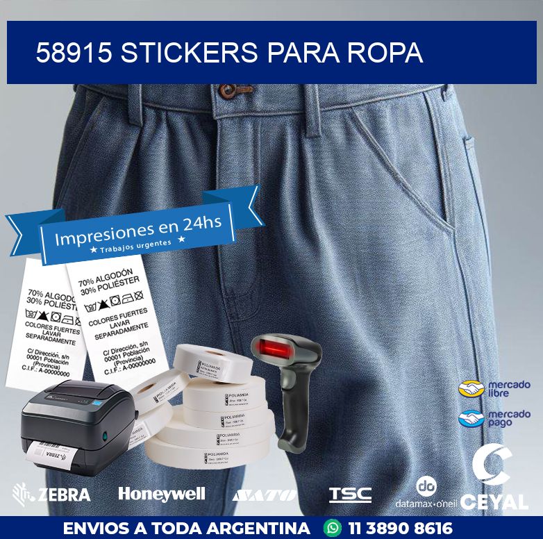 58915 STICKERS PARA ROPA