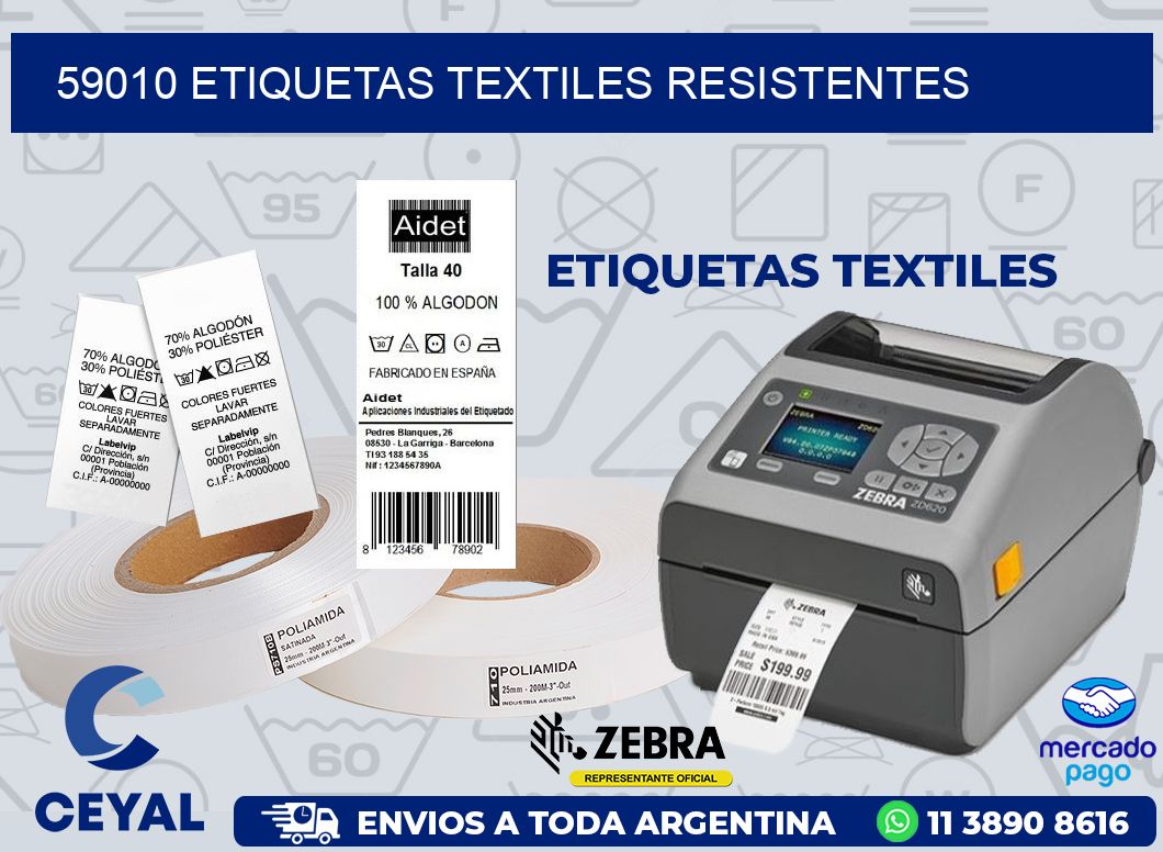 59010 ETIQUETAS TEXTILES RESISTENTES