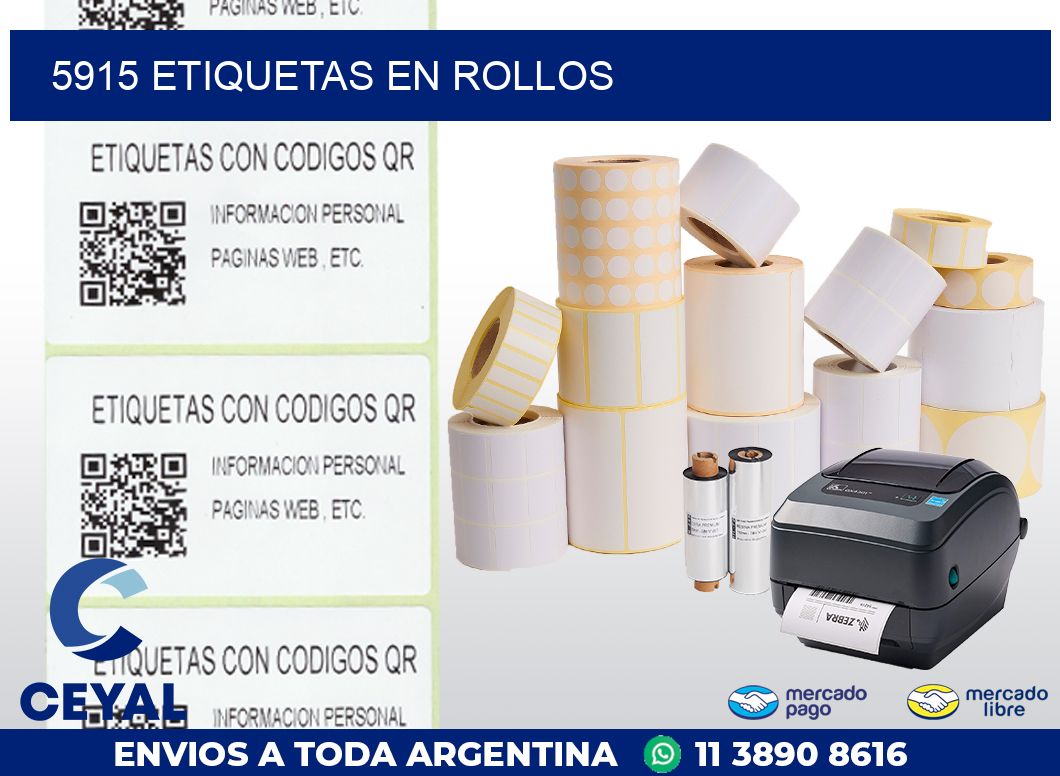 5915 ETIQUETAS EN ROLLOS