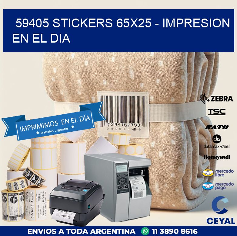 59405 STICKERS 65x25 - IMPRESION EN EL DIA