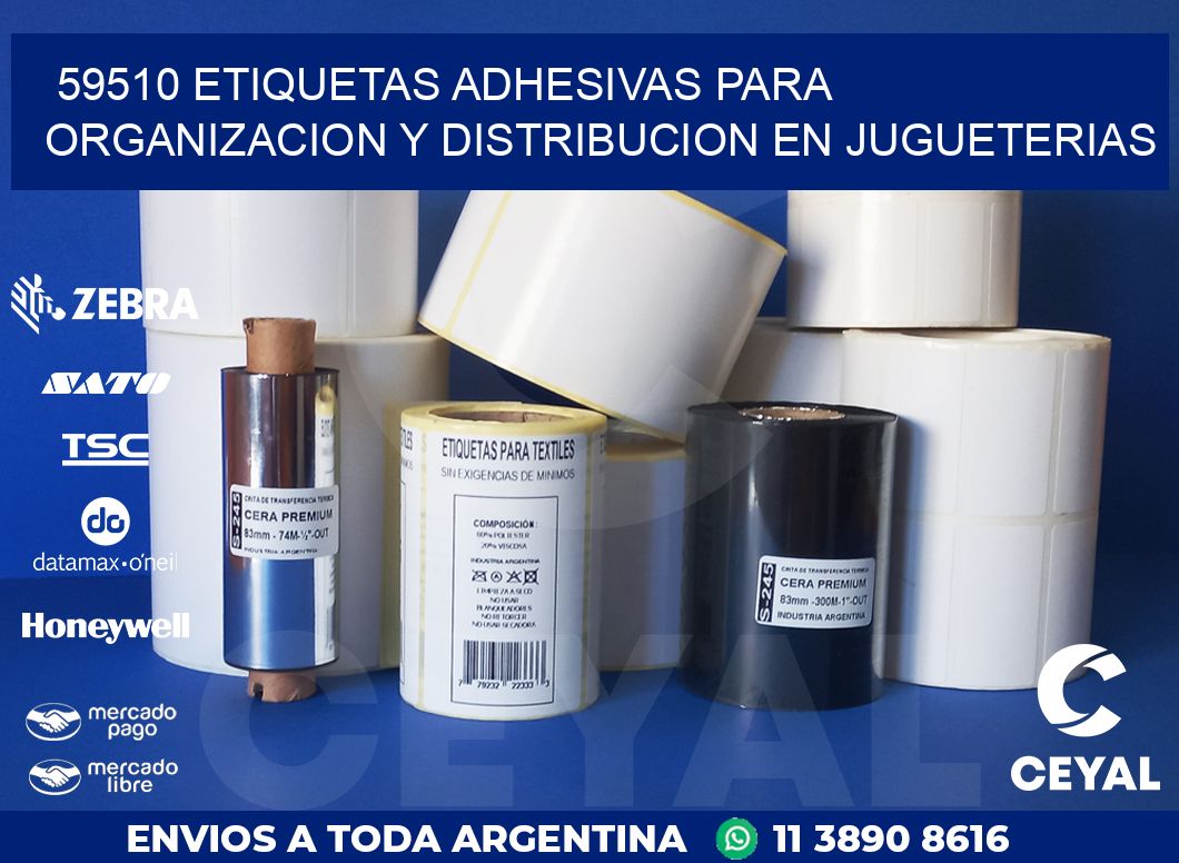 59510 ETIQUETAS ADHESIVAS PARA ORGANIZACION Y DISTRIBUCION EN JUGUETERIAS