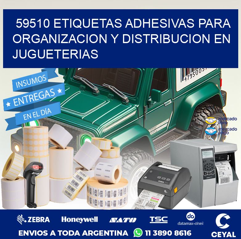 59510 ETIQUETAS ADHESIVAS PARA ORGANIZACION Y DISTRIBUCION EN JUGUETERIAS