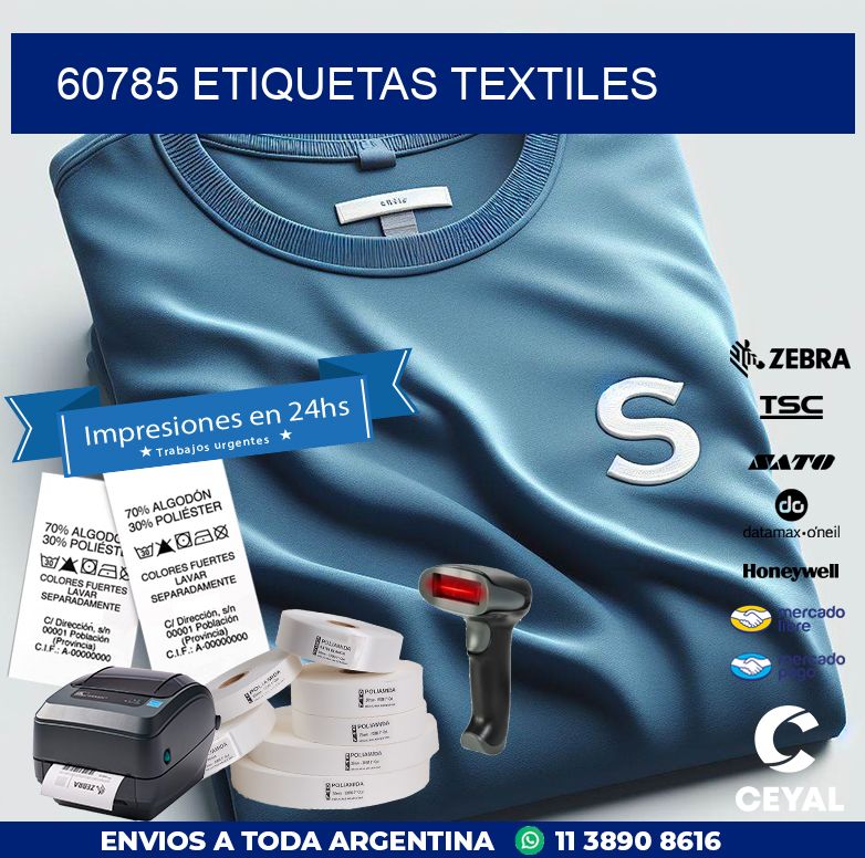 60785 ETIQUETAS TEXTILES