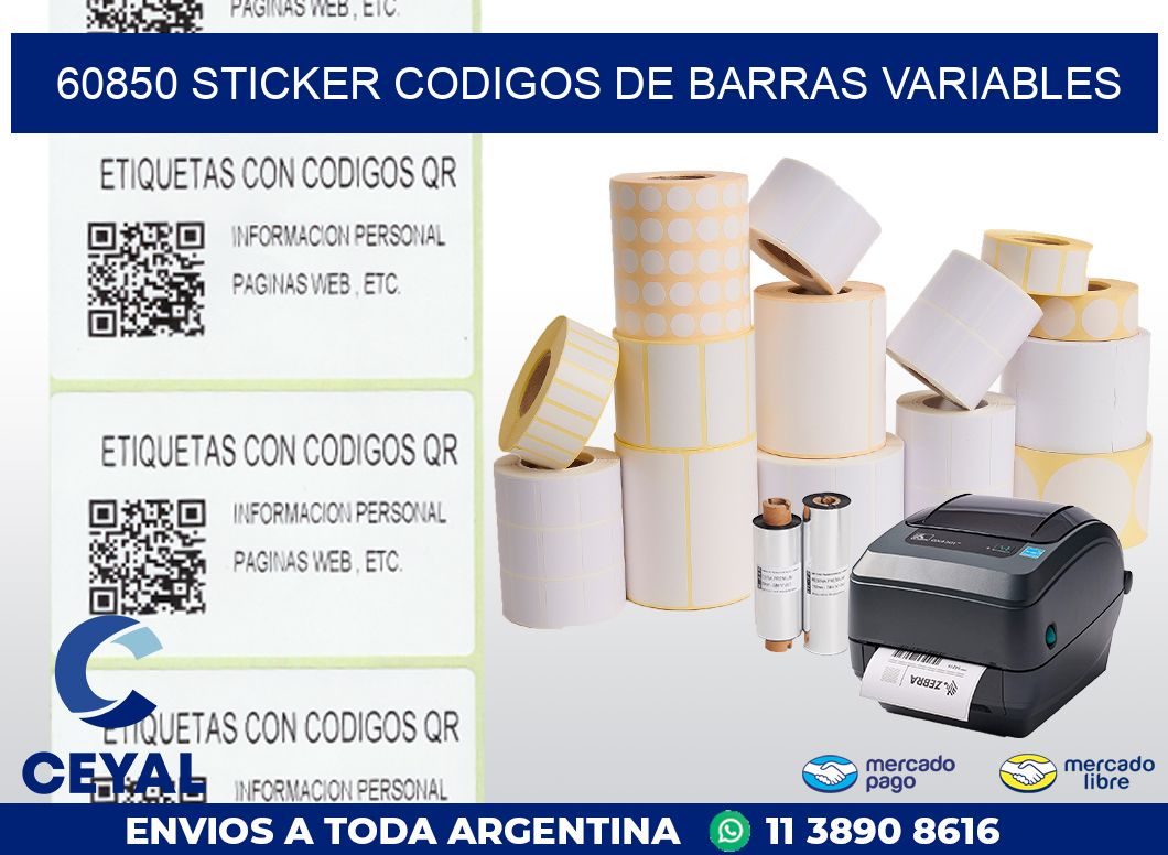 60850 STICKER CODIGOS DE BARRAS VARIABLES