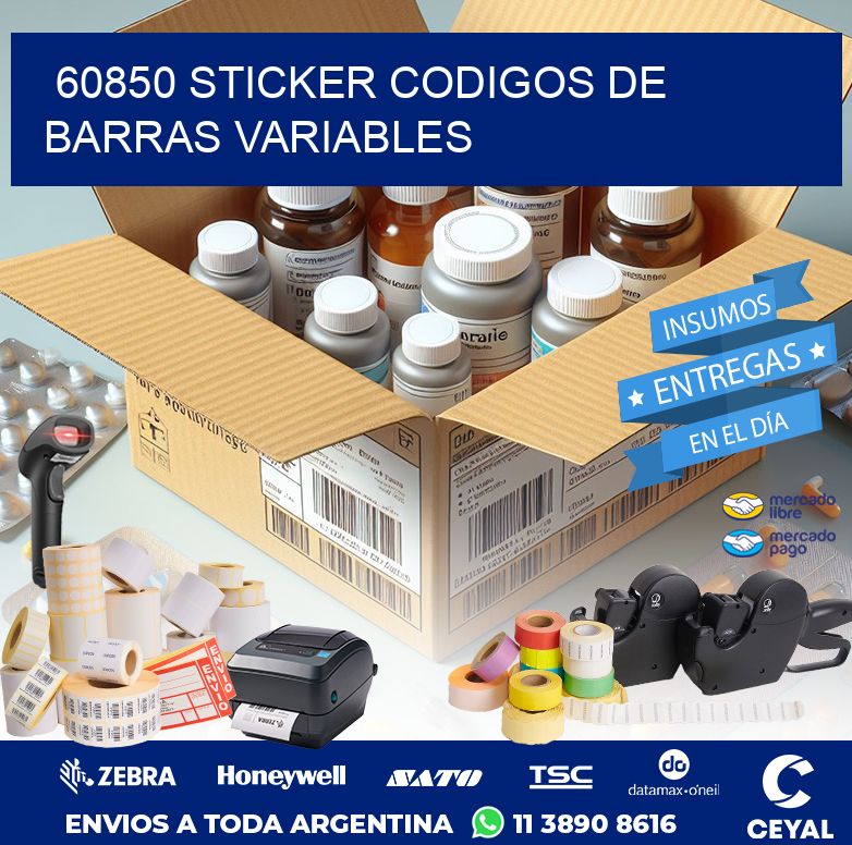 60850 STICKER CODIGOS DE BARRAS VARIABLES