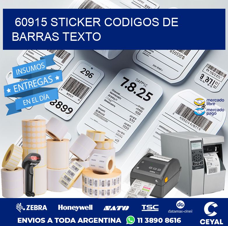 60915 STICKER CODIGOS DE BARRAS TEXTO
