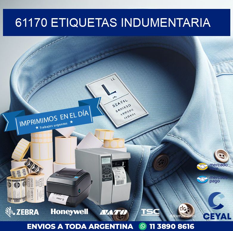 61170 ETIQUETAS INDUMENTARIA