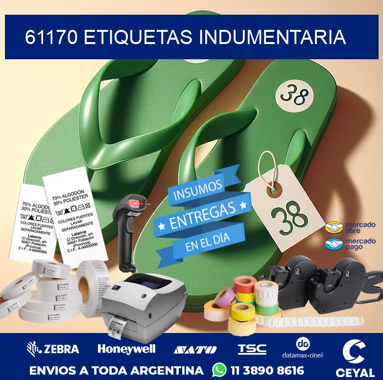 61170 ETIQUETAS INDUMENTARIA