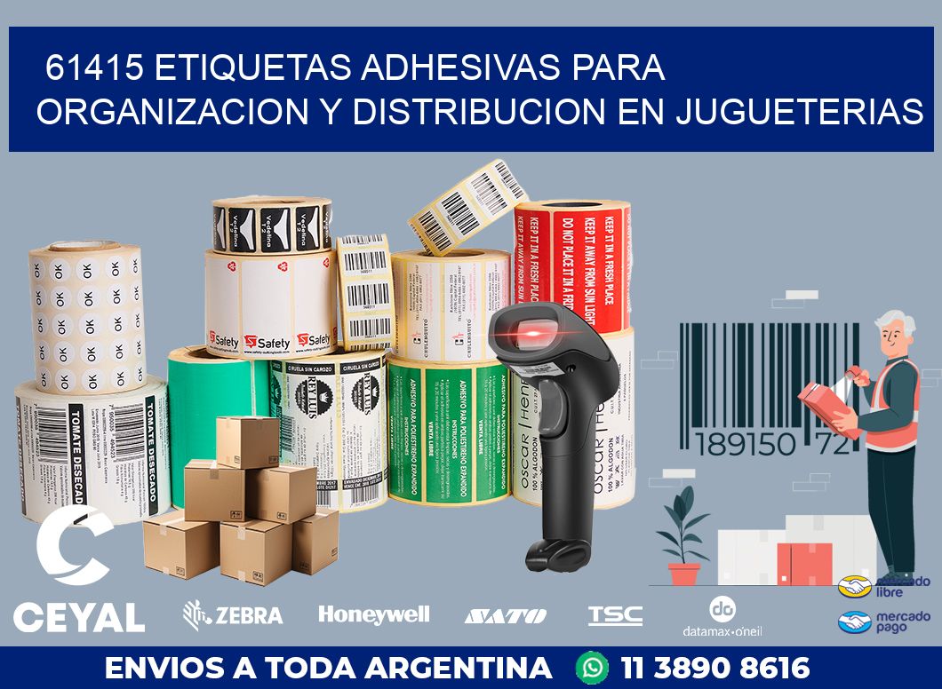 61415 ETIQUETAS ADHESIVAS PARA ORGANIZACION Y DISTRIBUCION EN JUGUETERIAS