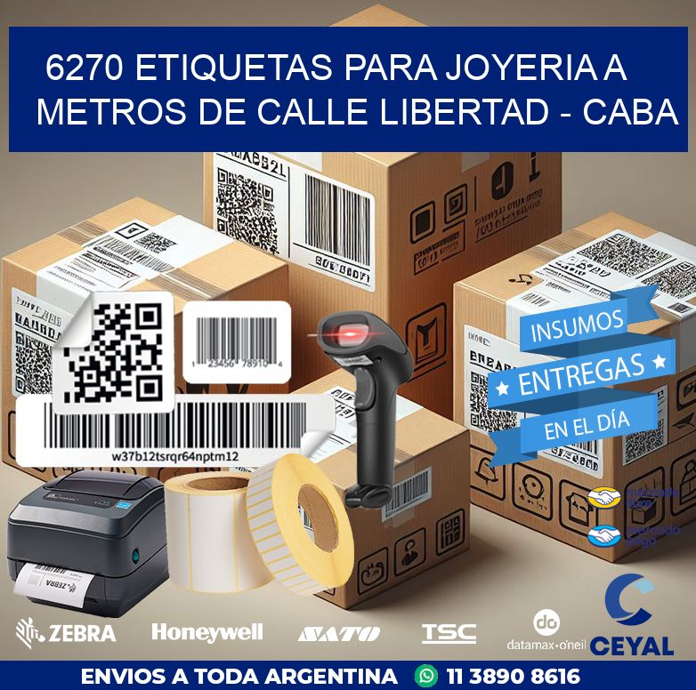 6270 ETIQUETAS PARA JOYERIA A METROS DE CALLE LIBERTAD - CABA